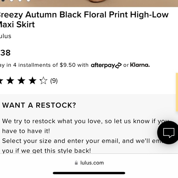 Lulu’s Floral Maxi Skirt Size Medium Sold out - Picture 6 of 8